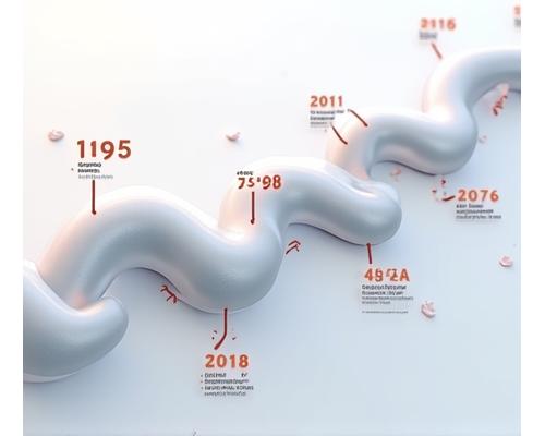 A detailed infographic representing a five-step design process with flowing lines and harmonious icons